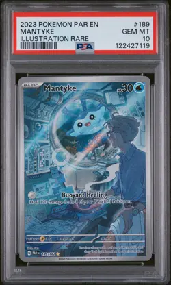 Mantyke Pokemon Par En-Paradox Rift 189 NM PSA 10 - Image 1