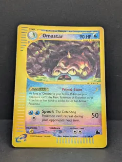 Omastar 23/144 Skyridge Reverse Holo Rare Pokemon TCG Nintendo MP - Image 3