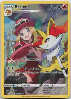 BRAIXEN TG01/TG30 HOLO SILVER TEMPEST TRAINER GALLERY POKEMON NM/M - Image 1