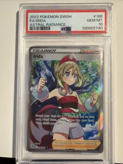 2022 POKEMON SWORD & SHIELD ASTRAL RADIANCE #186 FULL ART/IRIDA PSA 10 - Image 1