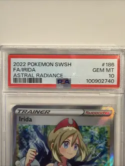 2022 POKEMON SWORD & SHIELD ASTRAL RADIANCE #186 FULL ART/IRIDA PSA 10 - Image 4