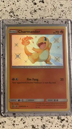 Pokemon TCG Charmander Hidden Fates SV6/SV94 Holo Shiny Holo Rare - Image 1