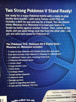 Pokemon Go Mewtwo V & Melmetal V Battle Deck Bundle 820650850493 - Image 3
