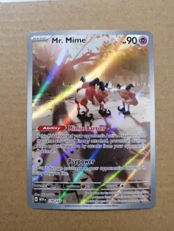 Pokemon - Mr. Mime 179/165 Illustration Rare Holo - SV Scarlet & Violet 151 - NM - Image 1