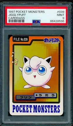 PSA 9 Jigglypuf No 039 Japanese Carddass Pokemon - Image 1