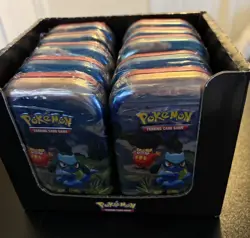 Pokemon Ascended Heroes MINI TINS Sealed 10x Tins 2 Art Sets with display - Image 1