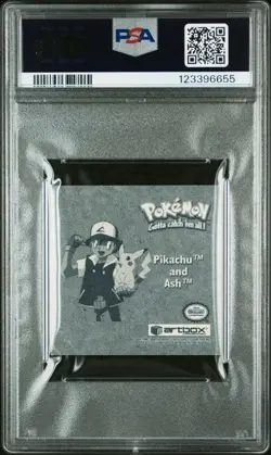 1999 Pokemon Stickers Series 1 Pikachu & Ash Bonus Prism PR11 PSA 9 MINT VINTAGE - Image 2