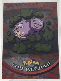 Pokemon Card - Weezing #110 - Topps Series 2 - Silver Foil - Blue Logo - Image 1
