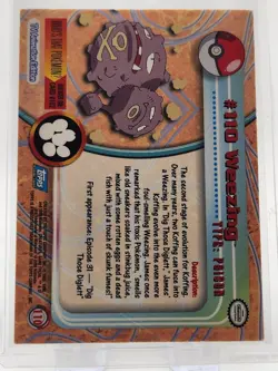 Pokemon Card - Weezing #110 - Topps Series 2 - Silver Foil - Blue Logo - Image 2