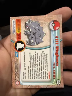 TOPPS POKEMON TRADING CARDS - Rhyhorn #111 - Image 2