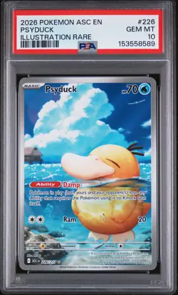 2026 POKEMON ASC EN-ASCENDED HEROES ILLUSTRATION RARE #226 PSYDUCK PSA 10 - Image 1