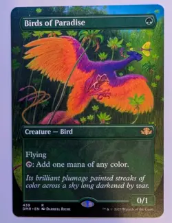 Birds of Paradise (Borderless) Dominaria Remastered #439 Regular NM - Image 1
