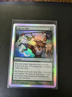 MTG Magic the Gathering Side to Side (110/169) Unhinged LP FOIL - Image 1