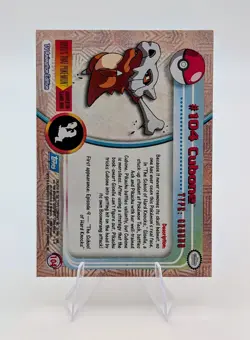 Topps Pokemon Blue Logo Non-Holo: Cubone #104 - NM - Image 2