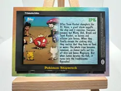 Pokemon Topps TV Animation Series 2 EP16 Pokemon Shipwreck LP-NM - Image 2