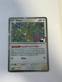 Ditto Pokemon Prize Pack Series 6 Promo Pokemon Card NM/LP Play Stamp Mew 151 - Image 1