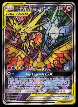 Moltres & Zapdos & Articuno GX SM210 Holo Sun & Moon Promo Pokemon Card - Image 1