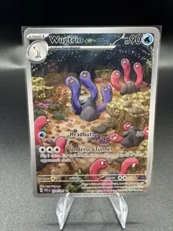 Pokemon Wugtrio Illustration Rare SV: Paldean Fates 224/091 NM - Image 1