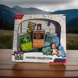 Pokemon TCG Scarlet & Violet 151 Poster Collection Box Factory Sealed Foil Promo 820650853166 - Image 1