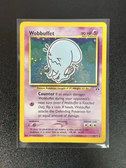 Pokemon Wobbuffet 16/75 Neo Discovery Holo Rare MP WotC Vintage - Image 1