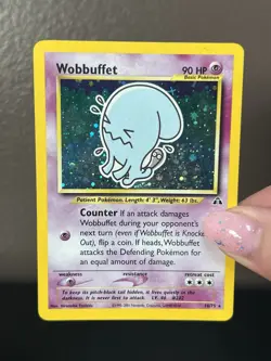 Pokemon Wobbuffet 16/75 Neo Discovery Holo Rare MP WotC Vintage - Image 3
