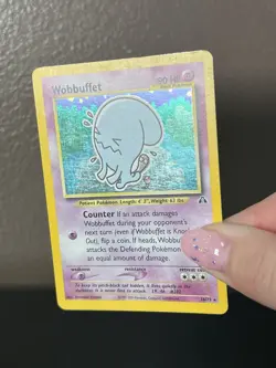 Pokemon Wobbuffet 16/75 Neo Discovery Holo Rare MP WotC Vintage - Image 5