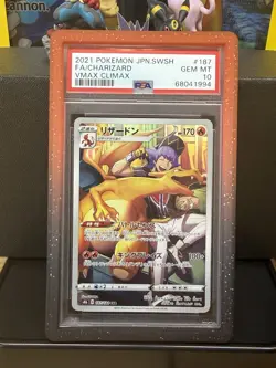 Pokemon Charizard (and Leon!) #187 Sword And Shield PSA 10 - Image 1