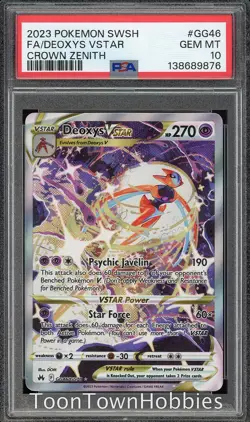 PSA 10 Pokemon - Deoxys Vstar GG46/GG70 - Crown Zenith - Image 1