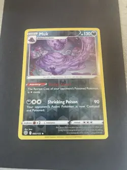 Muk 085/172 Reverse Holo Rare 2022 Pokemon Brilliant Stars LP - Image 1