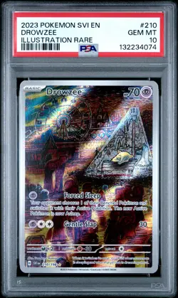 2023 POKEMON SVI EN-SCARLET & VIOLET ILLUSTRATION RARE #210 DROWZEE PSA 10 - Image 1