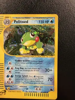 Pokemon TCG Politoed H23/H32 Pokemon Skyridge Rare Holo With Swirl🌀 LP/MP - Image 2