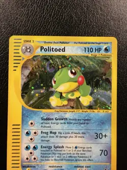 Pokemon TCG Politoed H23/H32 Pokemon Skyridge Rare Holo With Swirl🌀 LP/MP - Image 3