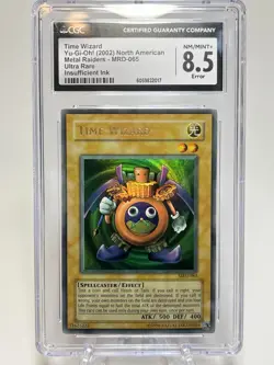 Yu-Gi-Oh! Graded Chaos Neos Ghost Rare PSA 8 & Time Wizard MRD CGC 8.5 Lot - Image 2