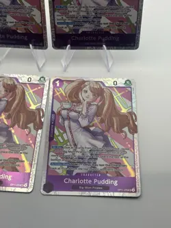 Bandai One Piece OP11 Charlotte Pudding OP11-070 SR Foil x4 play set - Image 4