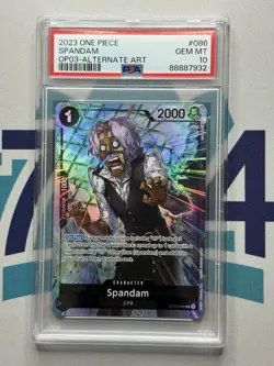 2023 One Piece Pillars Of Strength Spandam OP03-086 Alternate Alt PSA 10 - Image 1