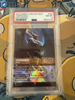 PSA 8 Chernabog Enchanted 205/204 - 2024 Disney Lorcana Into The Inklands - Image 1