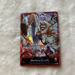 Near Mint One Piece TCG Monkey.D.Luffy ST21-001 Gear 5 Foiled NM Leader Card - Image 1