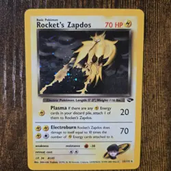 Pokemon Rocket's Zapdos 15/132 Gym Challenge Holo Rare 70 HP Basic Card - Image 1