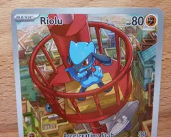 Pokemon TCG Mega Evolutions Riolu 010 Full Art Holo Black Star Promo Card -NM - Image 2