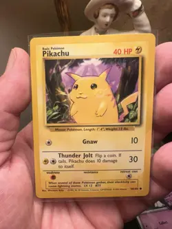 POKEMON Base Set 1999 Pikachu (Red Cheeks) Shadowless Card #58 - Image 1