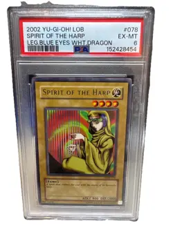 2002 Yu-Gi-Oh LOB Spirit of the Harp #078 PSA 6 EX-MT Blue-Eyes Set Classic Card - Image 1