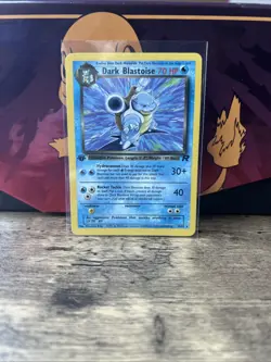 Pokemon TCG Dark Blastoise 1st Edition Team Rock Regular Rare Card 20/82 - Image 1