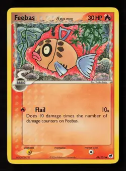 Feebas (Delta Species) 49/101 Dragon Frontiers Pokemon Card -B9 - Image 1