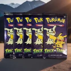5 Packs pokemon TCG Cards trick or trade packs Halloween Booster Bundle 2023 - Image 1