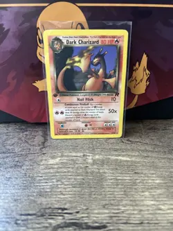 Pokemon Dark Charizard 21/82 Team Rocket Non-Holo Rare card LP-/MP+ 1st EDITION - Image 1