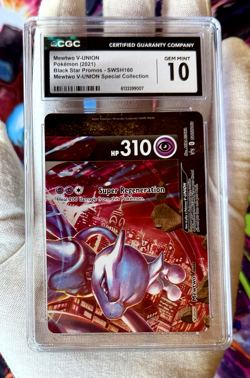 Mewtwo V Union SWSH159-162 Promo Full Set CGC 10's, 9, 8.5 - 4x = 1 Jumbo Card - Image 5