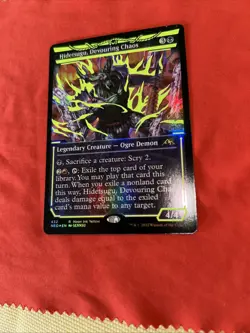 Hidetsugu, Devouring Chaos - Neon Yellow WPN Exclusive Kamigawa: Neon Dynasty - Image 5