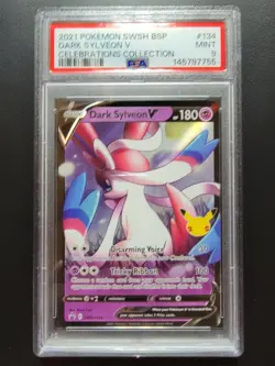 Dark Sylveon V 134 Celebrations Collection Swsh Black Star Promo Pokemon PSA 9 - Image 1