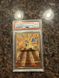 PSA 8 Gold Metal Charizard Pokemon Celebrations Ultra Premium Collection UPC #4 - Image 1