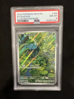 Pokemon TCG Scarlet & Violet 151 Bulbasaur Holo Rare PSA 8 - Image 1